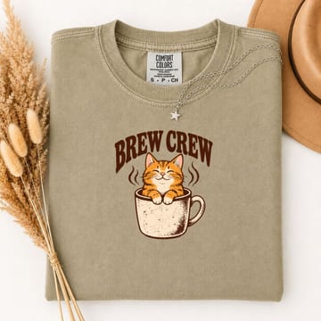 The same design on a Khaki shirt