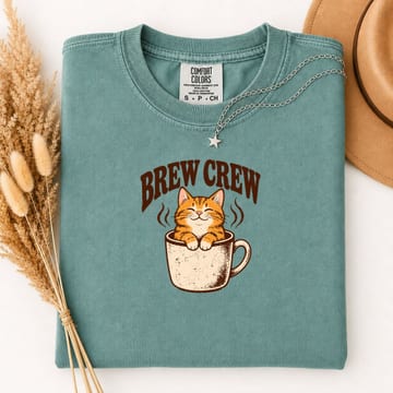 The same design on a Seafoam shirt
