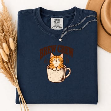 The same design on a True Navy shirt